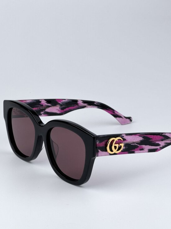 Gucci GG1550SK 004 BRAND NEW Sunglasses Black Red Women Square main image 4